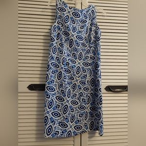 ALYX Blue Patterned Sleeveless Midi Dress-12